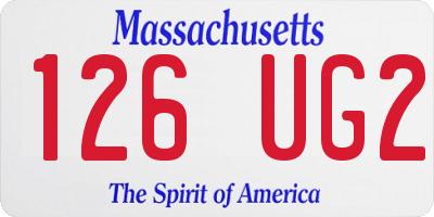 MA license plate 126UG2