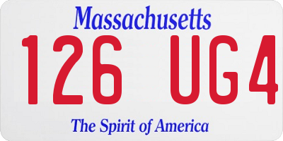 MA license plate 126UG4