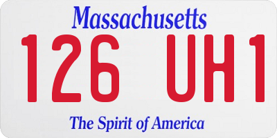 MA license plate 126UH1