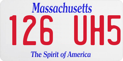 MA license plate 126UH5