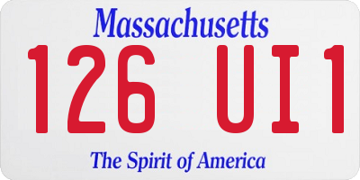 MA license plate 126UI1