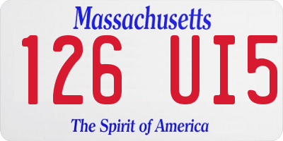 MA license plate 126UI5