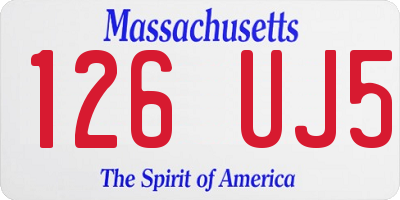 MA license plate 126UJ5