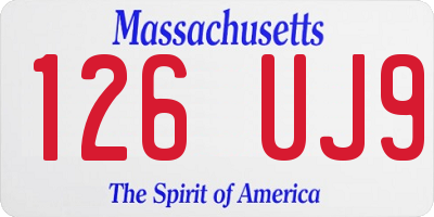 MA license plate 126UJ9