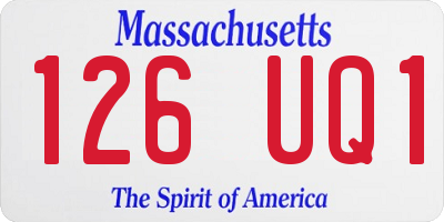 MA license plate 126UQ1