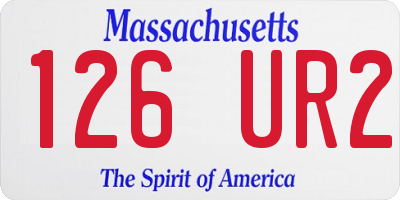 MA license plate 126UR2