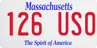 MA license plate 126US0