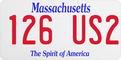 MA license plate 126US2