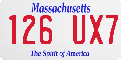 MA license plate 126UX7