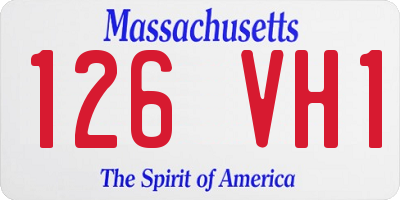 MA license plate 126VH1