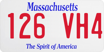 MA license plate 126VH4