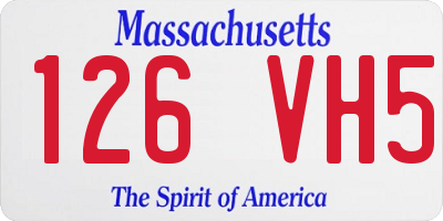 MA license plate 126VH5