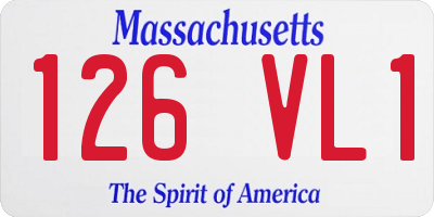 MA license plate 126VL1
