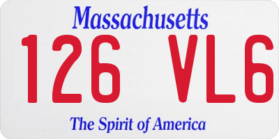 MA license plate 126VL6