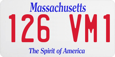 MA license plate 126VM1