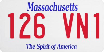 MA license plate 126VN1