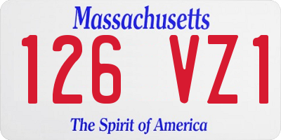 MA license plate 126VZ1