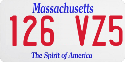 MA license plate 126VZ5