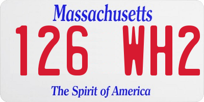 MA license plate 126WH2