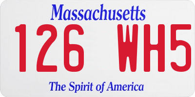 MA license plate 126WH5