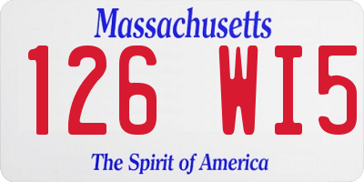 MA license plate 126WI5