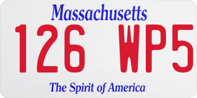 MA license plate 126WP5