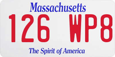 MA license plate 126WP8