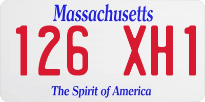 MA license plate 126XH1