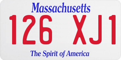 MA license plate 126XJ1