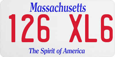 MA license plate 126XL6