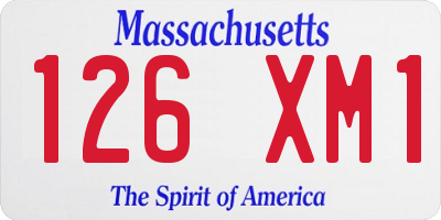 MA license plate 126XM1