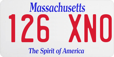 MA license plate 126XN0