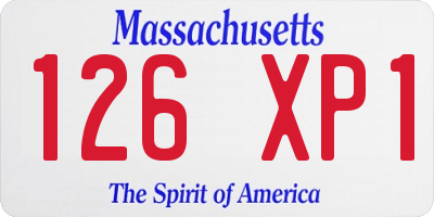 MA license plate 126XP1
