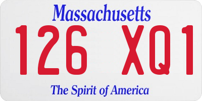 MA license plate 126XQ1
