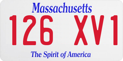 MA license plate 126XV1