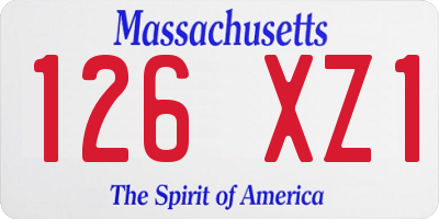 MA license plate 126XZ1