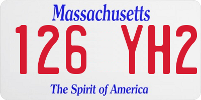 MA license plate 126YH2