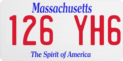 MA license plate 126YH6