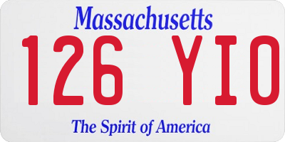 MA license plate 126YI0