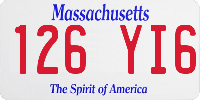 MA license plate 126YI6