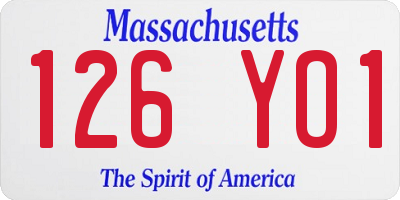 MA license plate 126YO1