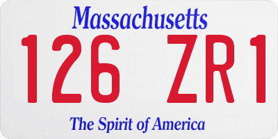 MA license plate 126ZR1