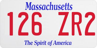 MA license plate 126ZR2