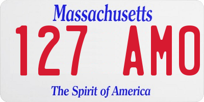 MA license plate 127AM0