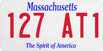 MA license plate 127AT1