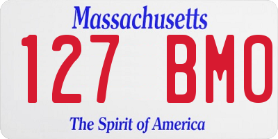 MA license plate 127BM0