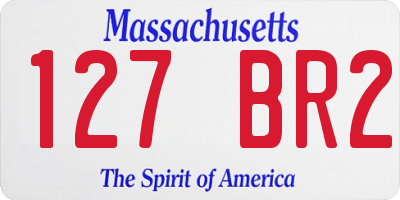MA license plate 127BR2