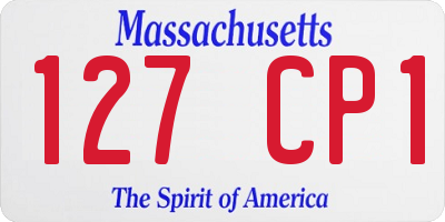 MA license plate 127CP1