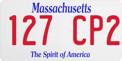 MA license plate 127CP2