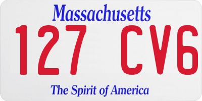 MA license plate 127CV6